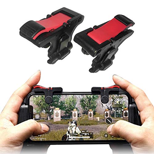 schicj133mm Mobile Game Direction Shooting Controller，Game Controller Gamepad Left Right Mobile Phone Gaming Triggers for PUBG，More Game Black