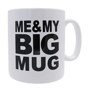 mug big coffee mug oversize huge 28 ounces mega size cup, extra large for big drinks, office desk decor novelty gift coffee lovers xl coffee mug (me & my big mug)