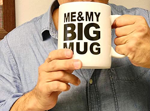 Mug BIG Coffee Mug oversize Huge 28 ounces Mega Size Cup, Extra Large for Big drinks, Office desk decor novelty Gift Coffee Lovers XL Coffee Mug (ME & MY BIG MUG)