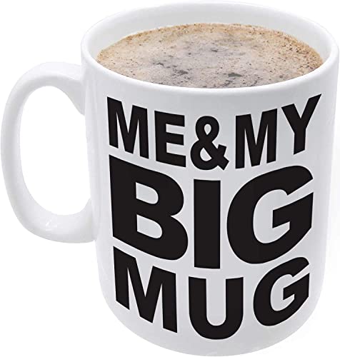 Mug BIG Coffee Mug oversize Huge 28 ounces Mega Size Cup, Extra Large for Big drinks, Office desk decor novelty Gift Coffee Lovers XL Coffee Mug (ME & MY BIG MUG)