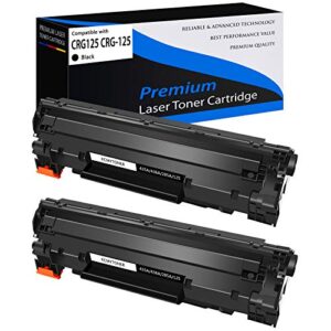 kcmytoner compatible toner cartridge replacement for canon 125 crg 125 crg-125 3484b001aa work with imageclass lbp6000 lbp6030w mf3010 printer - black, 2 pack