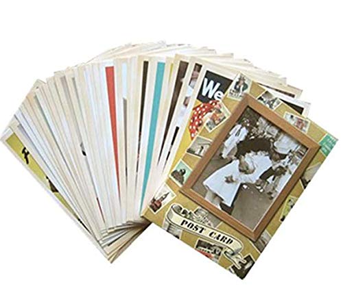 2 set Vintage Retro Old Travel Postcards for Worth Collecting, Collectable Vintage Postcards Bulk Pack, 64 Pcs