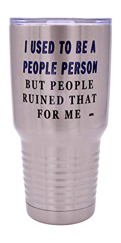 Rogue River Tactical Funny Sarcastic People Person 30 Oz. Travel Tumbler Mug Cup w/Lid Vacuum Insulated Work Gift