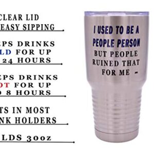 Rogue River Tactical Funny Sarcastic People Person 30 Oz. Travel Tumbler Mug Cup w/Lid Vacuum Insulated Work Gift