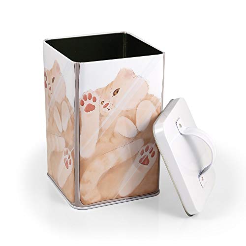 Cat In A Box Storage Tin | Metal Food Storage Container | Perfect For Cat Treats