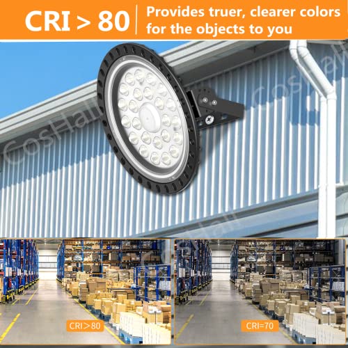 LED High Bay Light 100W, 10000LM UFO LED High Bay Light, 6000K LED Shop Lights High Bay Lights, IP54 Warehouse LED Lights Commercial Warehouse Area Light, Bay Lights-Bay Lighting for Garage Workshop