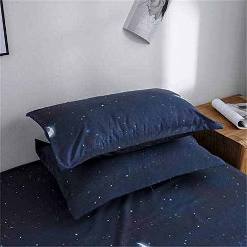 HYPREST Kids Duvet Cover Twin,2 Pcs Space Galaxy Twin Bedding Sets for Girls Boys Kids Soft Breathable