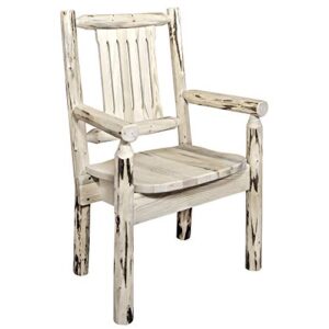 montana woodworks montana collection captain's chair with ergonomic wooden seat, ready to finish
