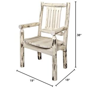 Montana Woodworks Montana Collection Captain's Chair with Ergonomic Wooden Seat, Ready to Finish