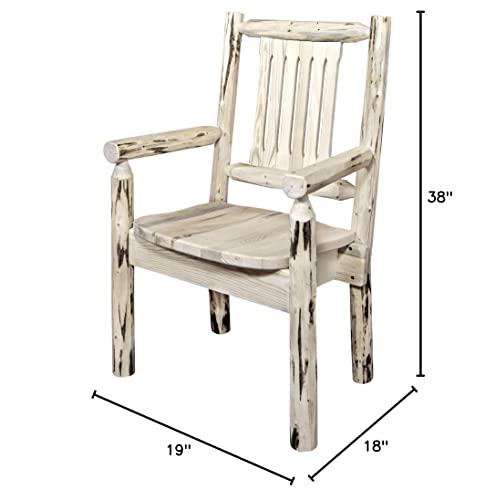 Montana Woodworks Montana Collection Captain's Chair with Ergonomic Wooden Seat, Ready to Finish