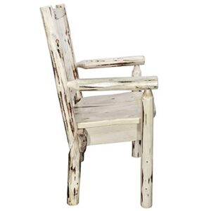 Montana Woodworks Montana Collection Captain's Chair with Ergonomic Wooden Seat, Ready to Finish