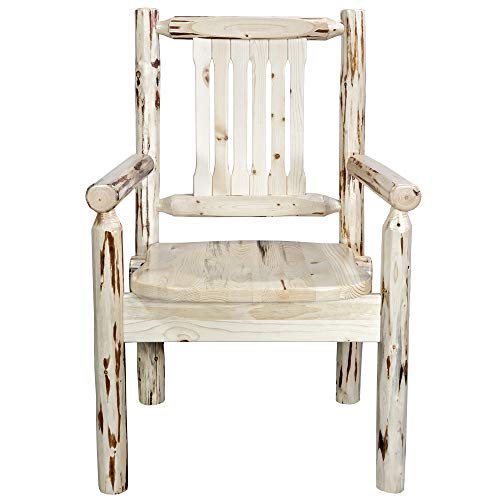 Montana Woodworks Montana Collection Captain's Chair with Ergonomic Wooden Seat, Ready to Finish
