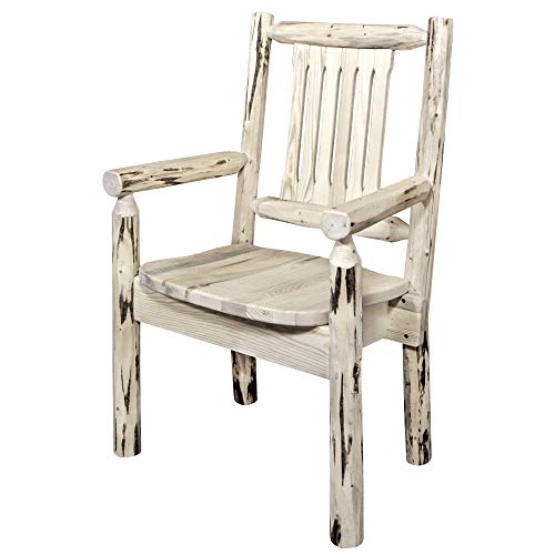 Montana Woodworks Montana Collection Captain's Chair with Ergonomic Wooden Seat, Ready to Finish