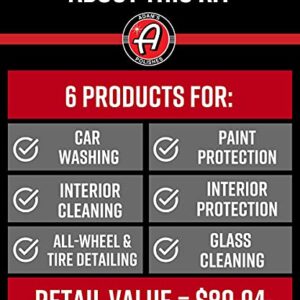 Adam's Arsenal Builder Car Cleaning Kit (6 Item) - Our Best Value Car Detailing Kit | Car Shampoo Wash Soap, Wheel & Tire Cleaner, Total Interior Cleaner, Glass Cleaner. Tire Shine CS3