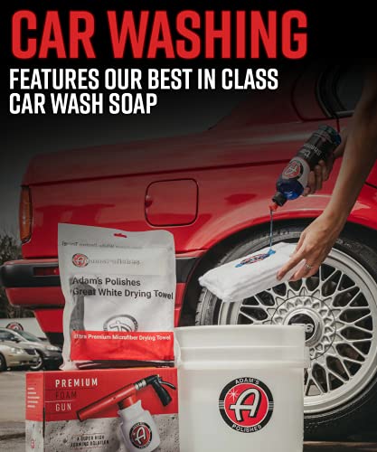 Adam's Arsenal Builder Car Cleaning Kit (6 Item) - Our Best Value Car Detailing Kit | Car Shampoo Wash Soap, Wheel & Tire Cleaner, Total Interior Cleaner, Glass Cleaner. Tire Shine CS3