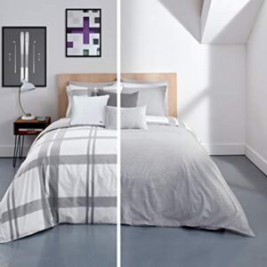 Lacoste Baseline Comforter Set, Full/Queen, Micro Chip/White