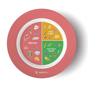 bariatricpal bariatric portion control plate 2.0 - pink