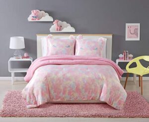 my world rainbow sweetie 2-piece comforter set, multi, twin xl, pink tie die