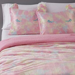 My World Rainbow Sweetie 2-Piece Comforter Set, Multi, Twin XL, Pink Tie Die