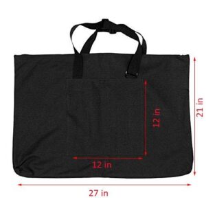 Waterproof Artist Portfolio Case Drawing Sketching Board Tote Bag Multipurpose Art Supplies Carry Bag A2 Drawing Painting Board Storage Shoulder Bag Thick Canvas Tote Art Case Zipper Bag,26.8" x 20.9"