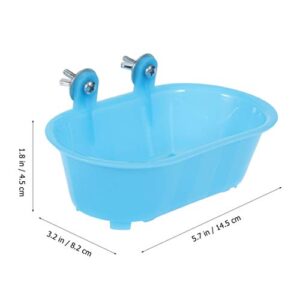 POPETPOP Bird Bath for Caged Birds-Bird Bath with Mirror,Small Bird Bath for Cage,Bathing Tub Parrot Paddling Pool Bird Bath Tub with Bottom Mirror