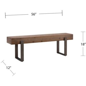 Southern Enterprises Dunlin Bench, Brown