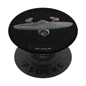 star trek u.s.s. enterprise in space portrait popsockets popgrip: swappable grip for phones & tablets