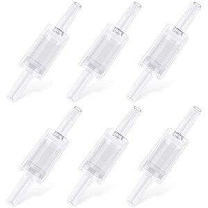 pawfly 6 pcs aquarium check valves for common air pumps white plastic 1-way non-return valves pump protectors for standard 3/16 inch airline tubing fish tank accessories for aeration setup