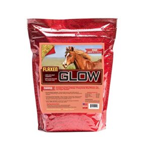 horse guard glow 10 lb, aids in weight gain and improves coat and condition, includes omega-3’s