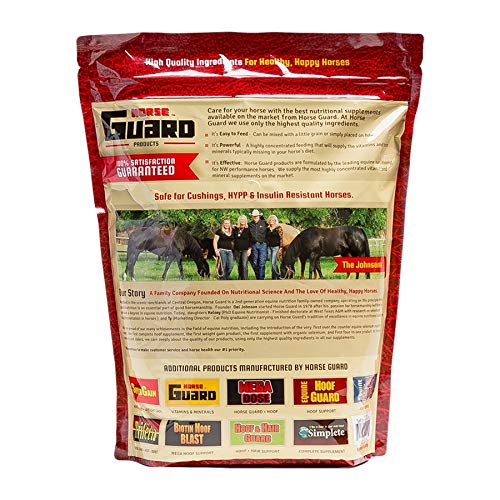 Horse Guard Glow 10 lb, Aids in Weight Gain and Improves Coat and Condition, Includes Omega-3’s