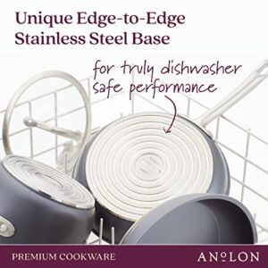 Anolon Accolade Forged Hard Anodized Nonstick Frying Pans/Skillet Set, 8 Inch and 10 Inch - Moonstone Gray