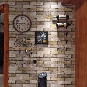 VEEBOOD Wall Mounted Decorative Metal Wine Rack Hanging Wine Bottle/Hand Towel Wall Holder (Black, Set of 3)