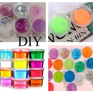 Kbraveo 80Pack 2OZ Slime Storage Containers and Foam Ball Storage Containers With Lids For 20g Slime DIY Art Craft Making Homemade