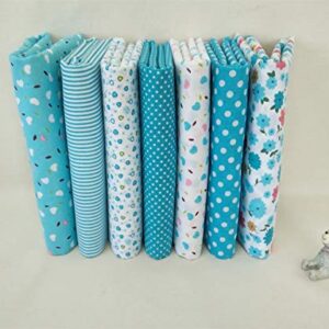 Egurs 7pcs/set Cotton Fabric For Sewing Quilting Patchwork Home Textile Pink Series Tilda Doll Body Cloth - Lake Blue Series 50 50