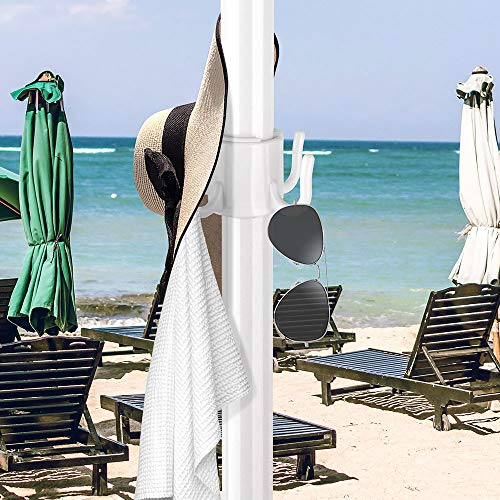 Yescom Beach Umbrella Hanger Hanging Hook 4 Prong Towel Hat Sunglasses Holder Outdoor Garden Pool Camping Accessory