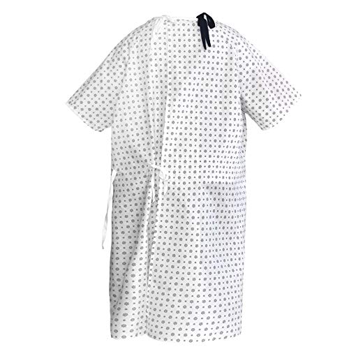 TALVANIA Unisex Patient Hospital Gown Back Ties Fits upto XXL (4 Pack)