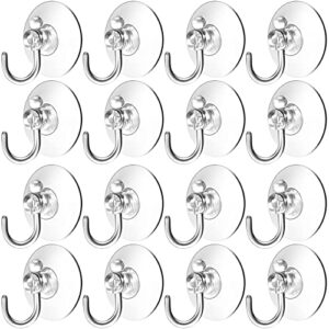 mudder 24 pieces suction cup light suction cup wall hooks hangers light suction cup clips for christmas wreath string lights xmas decoration (45 mm, plastic hook)