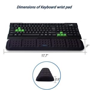 BRILA Upgraded Ergonomic Keyboard and Mouse Wrist Rest Support Cushion Pad Set - Comfy Soft Memory Foam Gel Padding & Non-Slip Palm/Hand/Wrist Pain Relief Rest Pad for Office Work, PC Gaming, Laptop