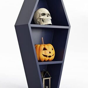 MANNY'S MYSTERIOUS ODDITIES Coffin Shelf Spooky Coffin Decor Goth Shelf - Black Coffin Shelves All 14 by 7 Inches