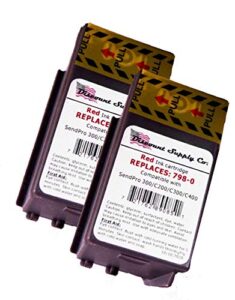 discount supply company 2-pack of sl-798-0 compatible ink cartridges for sendpro c200, c300 and c400 postage meters