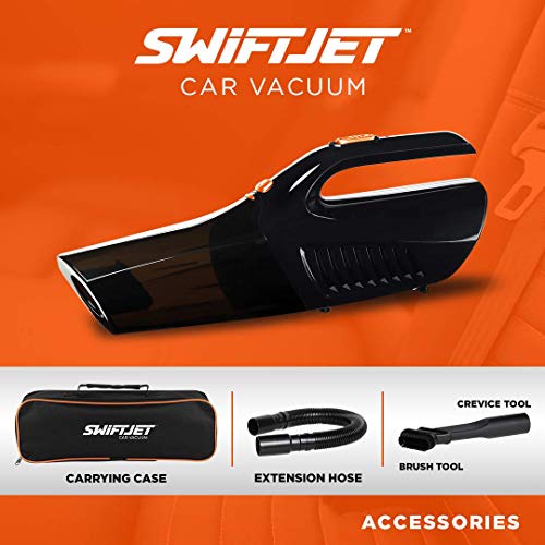 SwiftJet Car Vacuum Cleaner - Mini Car Vacuum - Car Cleaning - Automotive Vacuum - Car Accessories - Aspiradora para Carro o Accesorios para Carro - Men & Women Car Detailing