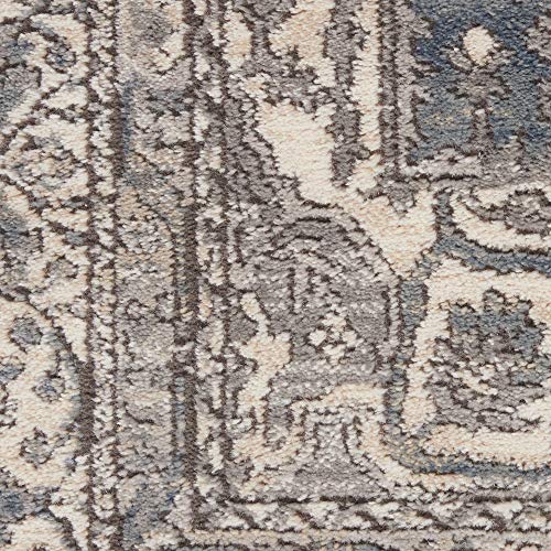 Nourison Concerto Vintage Grey/Ivory 8'10" x 11'10" Area -Rug, Easy -Cleaning, Non Shedding, Bed Room, Living Room, Dining Room, Kitchen (9x12)