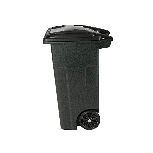 Toter 32 Gal. Greenstone Trash Can with Wheels and Lid