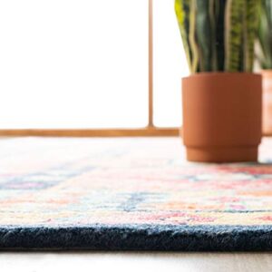 SAFAVIEH Aspen Collection 8' x 10' Blue / Red APN518M Handmade Boho Wool Area Rug