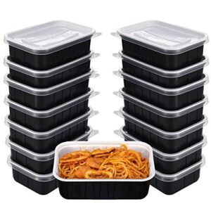 otor bento box meal prep containers with clear airtight lids 24oz lunch boxes deli container take away food storage two-color process stackable reusable bpa free dishwasher, microwave, freezer safe 25 sets