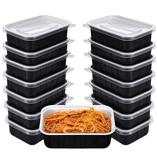 OTOR Bento box Meal Prep Containers with Clear Airtight Lids 24oz Lunch Boxes Deli Container take away food storage Two-color process Stackable Reusable BPA Free Dishwasher, Microwave, Freezer Safe 25 Sets