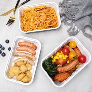 OTOR Bento box Meal Prep Containers with Clear Airtight Lids 24oz Lunch Boxes Deli Container take away food storage Two-color process Stackable Reusable BPA Free Dishwasher, Microwave, Freezer Safe 25 Sets