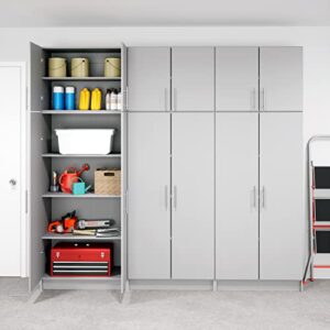 Prepac Elite 2 Door Standing Storage Cabinet, 16" D x 32" W x 65" H, Light Gray