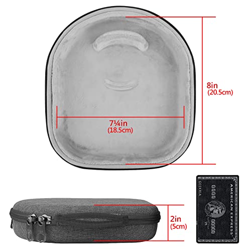 Geekria Shield Headphones Case Compatible with Master & Dynamic MW75, MH40, MW65, MW60, MW50+, MG20 Wireless Case, Replacement Hard Shell Travel Carrying Bag with Cable Storage (Dark Grey)