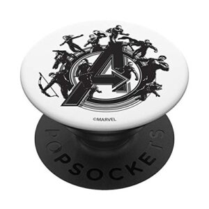 marvel avengers endgame hero logo wrap around popsockets popgrip: swappable grip for phones & tablets